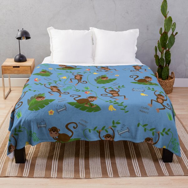 Item preview, Jumping cheeky monkeys blue 01 designed and sold by Arch4Design.