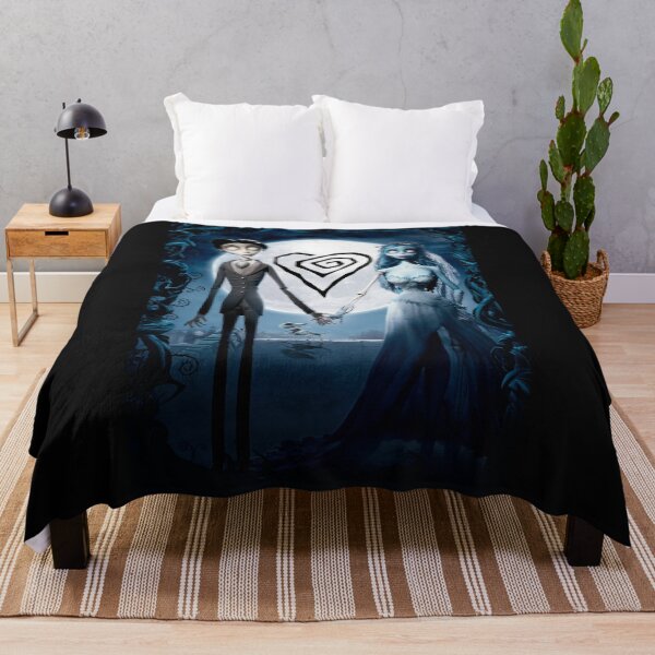Corpse wedding in gothic fantasy. Throw Blanket