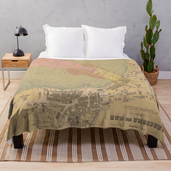 Item preview, Vintage Map of Zug Switzerland (1887) designed and sold by BravuraMedia.