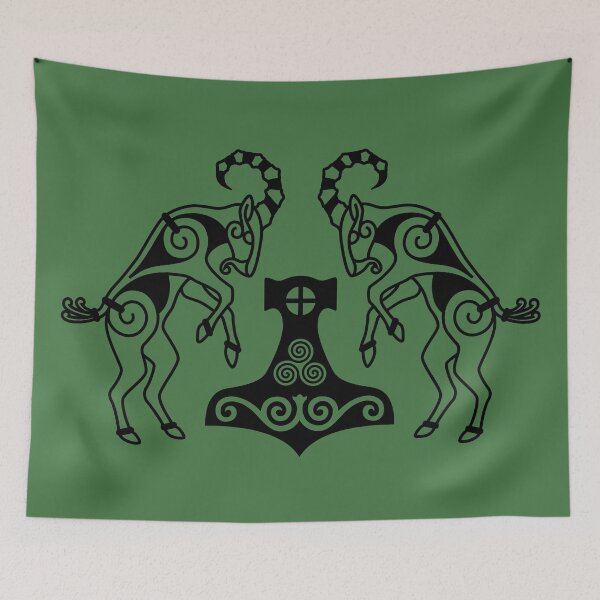 Item preview, Nordic Goats with Thor's Hammer designed and sold by elusiveconcepts.