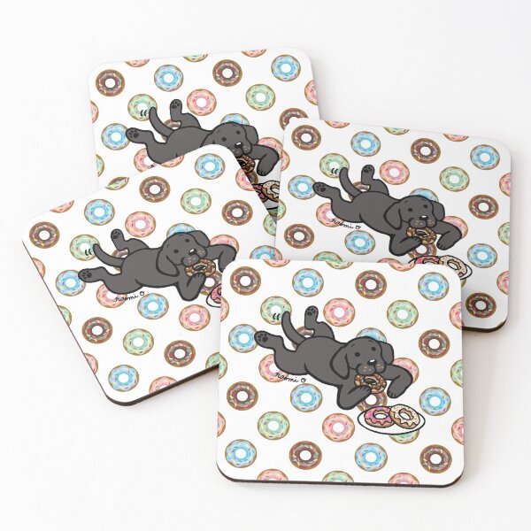 Item preview, Labrador negro y donas designed and sold by HappyLabradors.