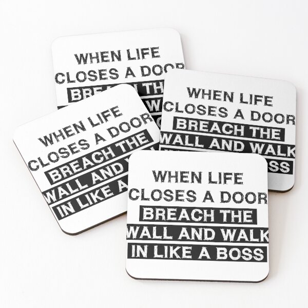 Item preview, When Life closes a door Breach the wall and walk in like a boss designed and sold by AirsoftBD.