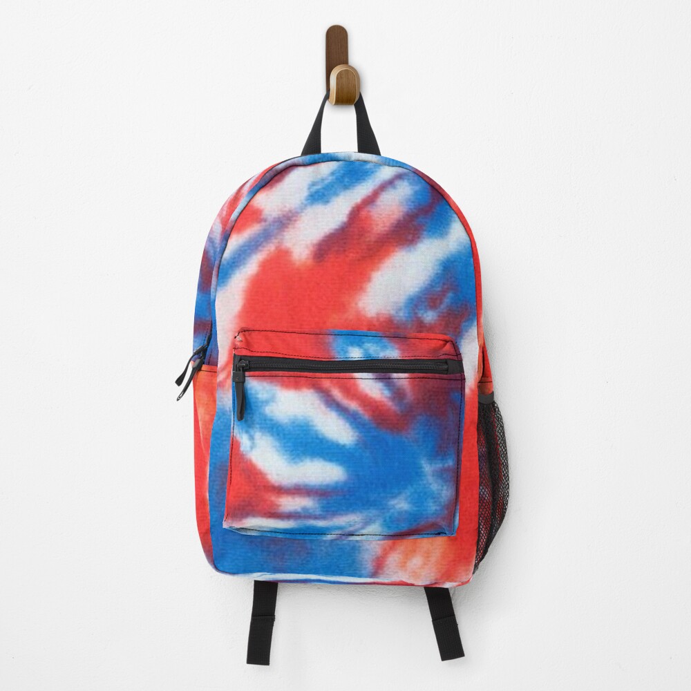 Discover Red And Blue Tye Dye Backpack