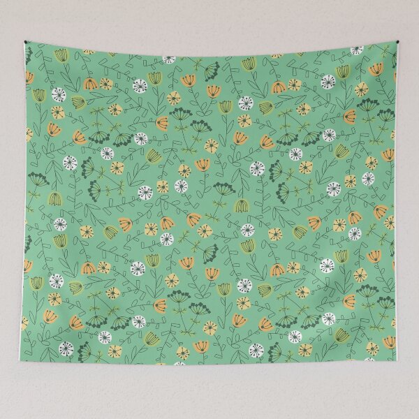 Item preview, Mid Century Meadow Highnoon Blue designed and sold by AngieHursh.
