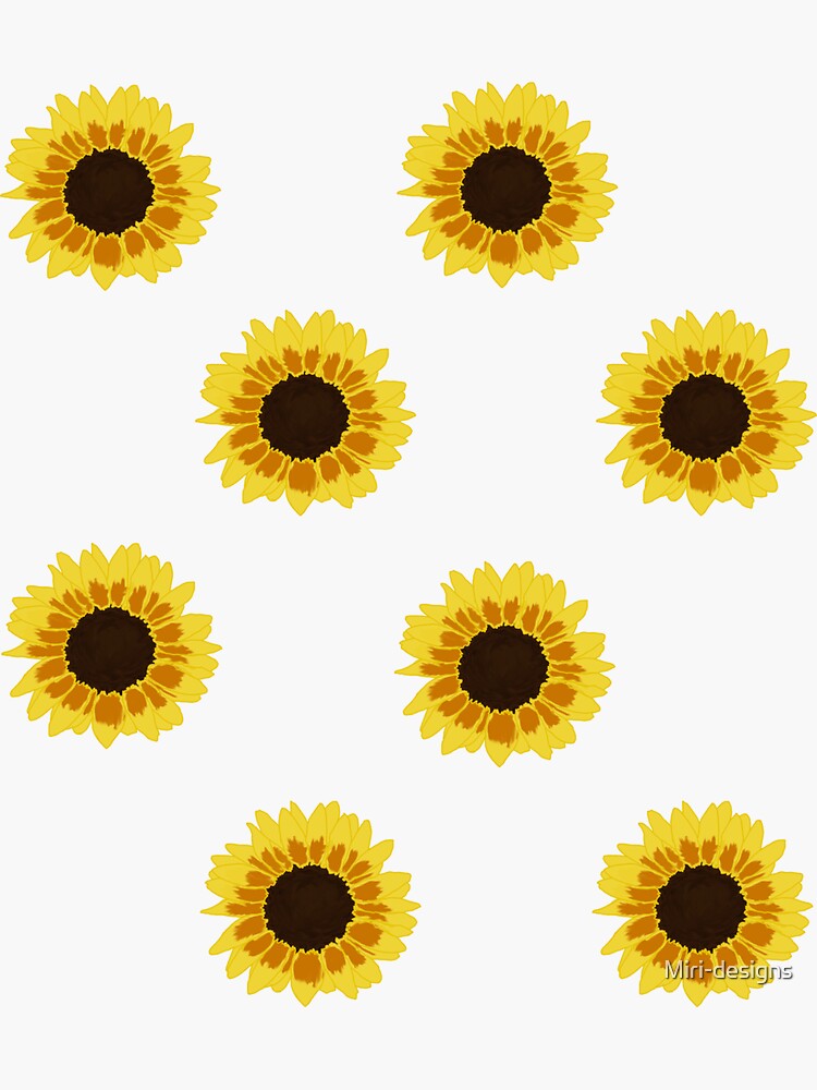 Sunflower Sticker Pack Sticker For Sale By Miri Designs Redbubble 2277