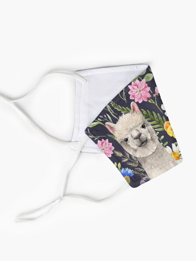 Alternate view of Wildflower Alpaca Mask