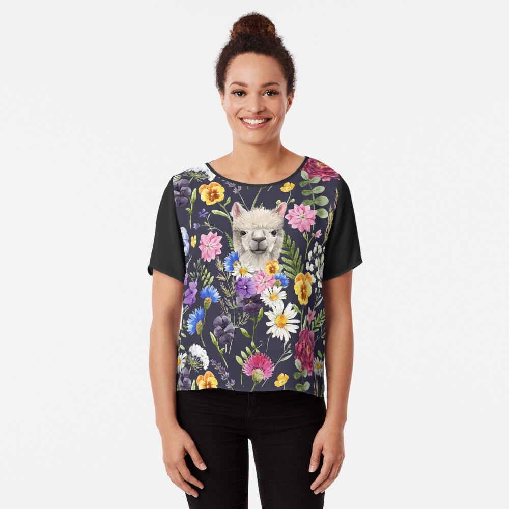 Wildflower Alpaca Chiffon Top