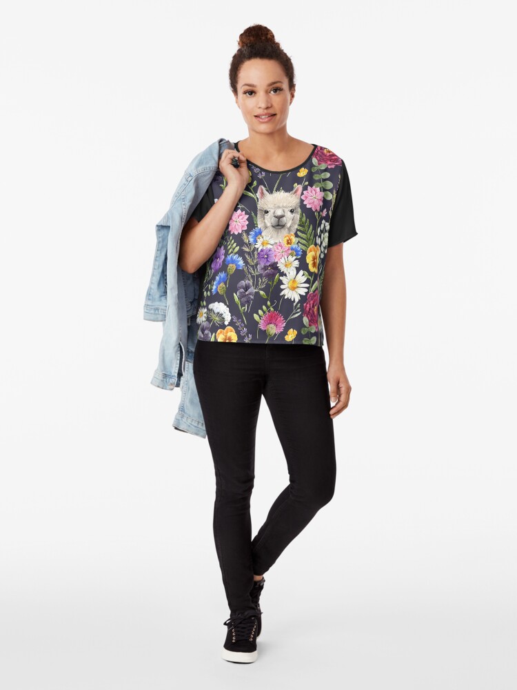 Alternate view of Wildflower Alpaca Chiffon Top