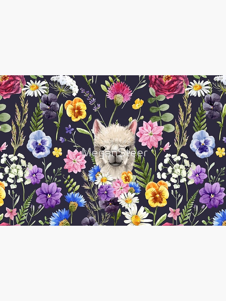 Thumbnail 6 of 6, Bath Mat, Wildflower Alpaca designed and sold by MeganSteer.