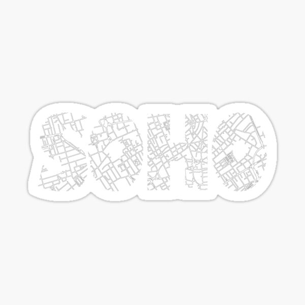 Item preview, Soho England Street Map designed and sold by thestreetslocal.