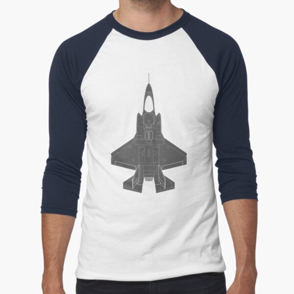 Lockheed F-35B Lightning II (Dark) Baseball ¾ Sleeve T-Shirt