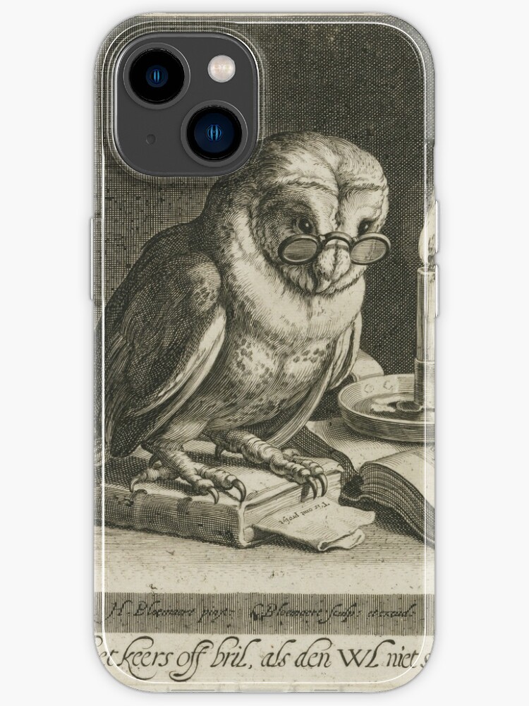 element Wederzijds optioneel Cornelis Bloemaer - Uil Met Bril En Boeken, 1625" iPhone Case for Sale by  artcenter | Redbubble