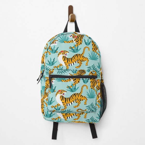 Tigers and tropical leaves Backpack