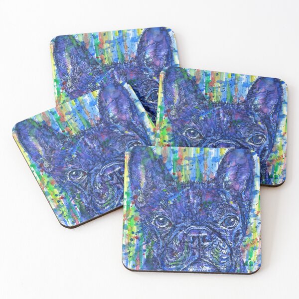 Item preview, FRENCH BULLDOG watercolor and ink portrait.1 designed and sold by lautir.