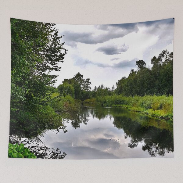 Item preview, Landscape beautiful lake and trees designed and sold by PeppaThePenguin.