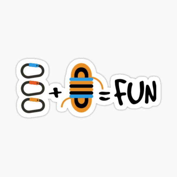 Carabiners + Rope = Fun Sticker
