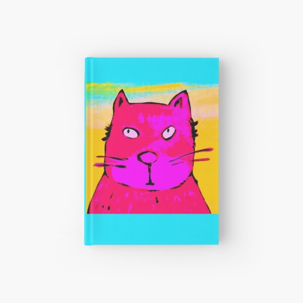 BIG PINK CAT Hardcover Journal