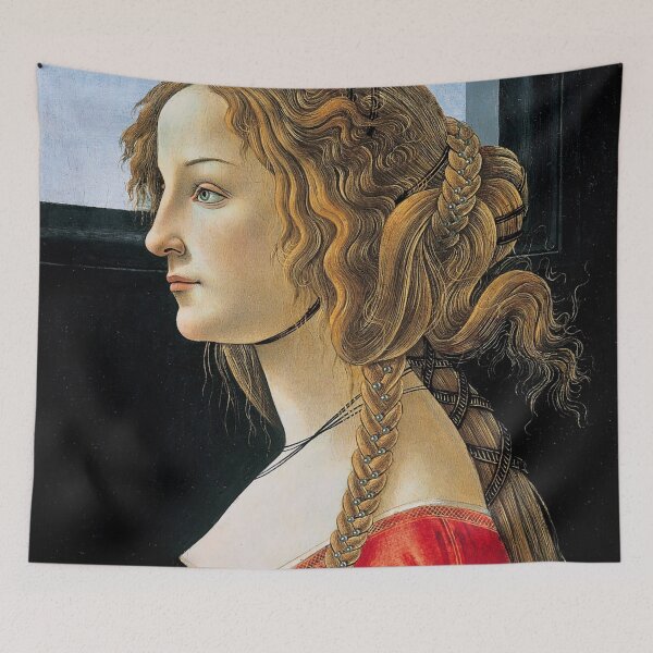 Item preview, Profile portrait of a young woman designed and sold by brushandframes.