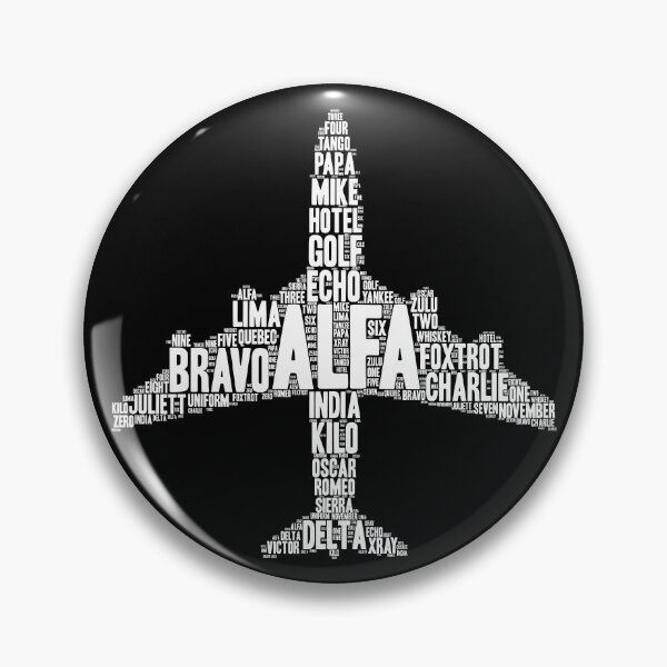 Item preview, Airplane Phonetic Alphabet Silhouette designed and sold by playloud.