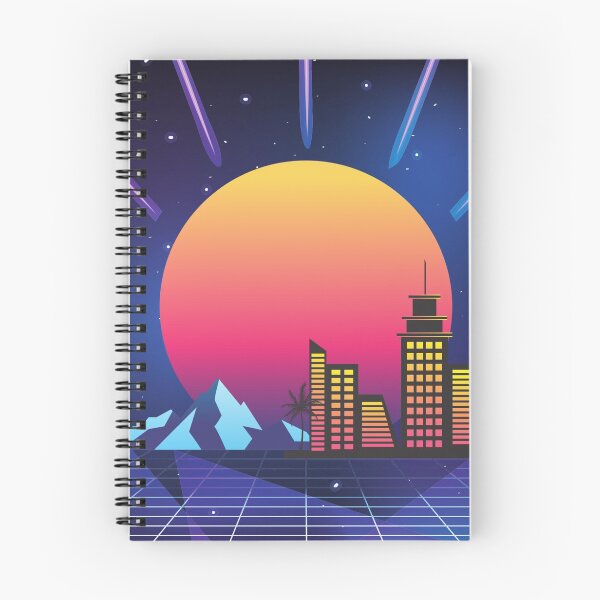 Item preview, Retro 80s Pink and Orange Sunrise Sun City designed and sold by Uttershirt.