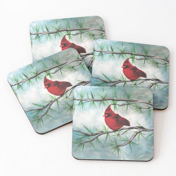 Item preview, Cardinal on branch  designed and sold by suerussoart.