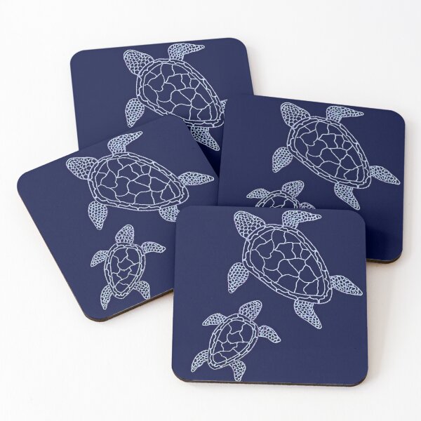 Item preview, Tranquil Turtle - Navy designed and sold by HannahHollyArt.