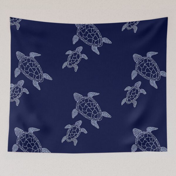 Item preview, Tranquil Turtle - Navy designed and sold by HannahHollyArt.