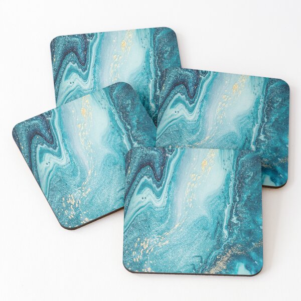 Item preview, Azure, teal, aqua and gold marble texture designed and sold by NordicSommer.