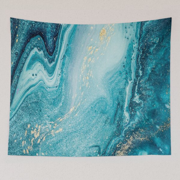 Item preview, Azure, teal, aqua and gold marble texture designed and sold by NordicSommer.