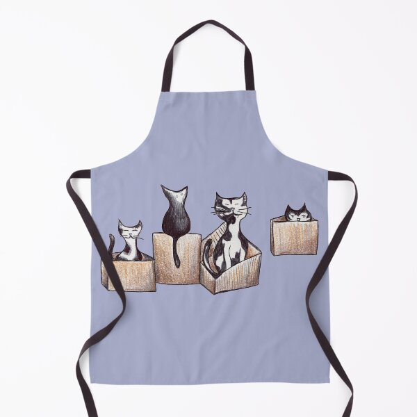 Item preview, Black and White Cats in a Box Drawing designed and sold by Michelebuttons.