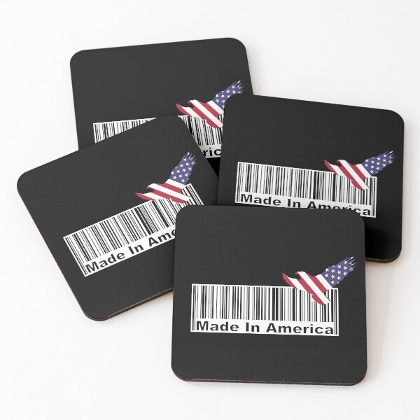 Item preview, Made In America Barcode with Flying Bald Eagle designed and sold by SuperDragon.