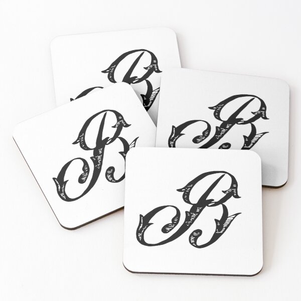 Item preview, Vintage Stylish Black and White Monogram Letter B designed and sold by Vintage-TM.