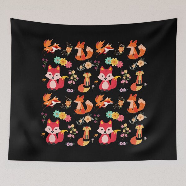 Item preview, Cute Fox Animal Pattern designed and sold by RobomShop.