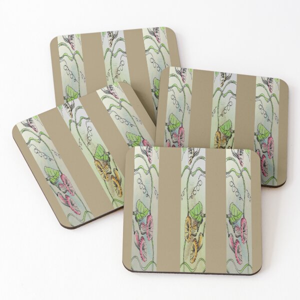 Item preview, Beige stripe, floral designed and sold by Nickdavisinghe.