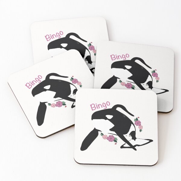 Item preview, Bingo the killer whale flower art designed and sold by Animaldesigns24.