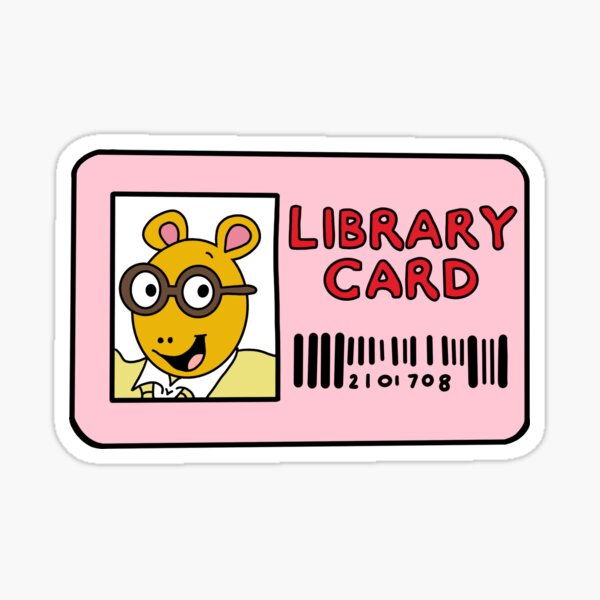 Arthur Library's Card Sticker
