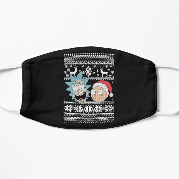 Rick and Morty Christmas Sweater Pattern Mask