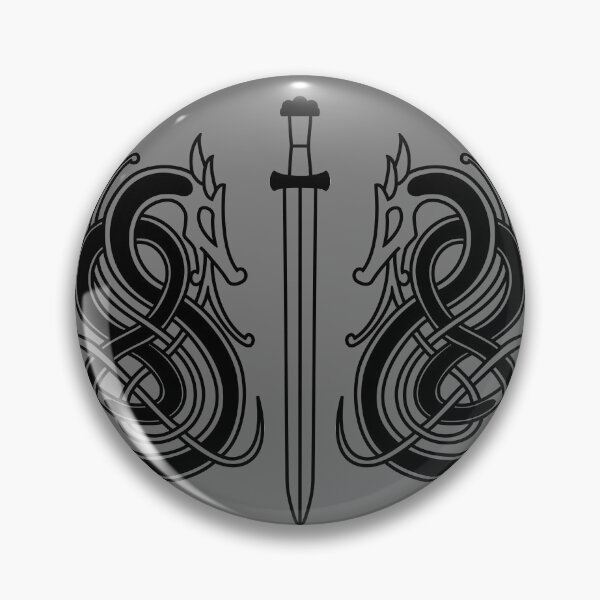 Item preview, Nordic Dragons with Viking Sword designed and sold by elusiveconcepts.