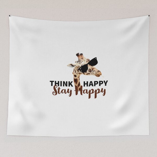 Item preview, JIRAFA - THINK HAPPY- STAY HAPPY - JIRAFA LOVERS - ANIMALS -USA  designed and sold by Tropical Blood.