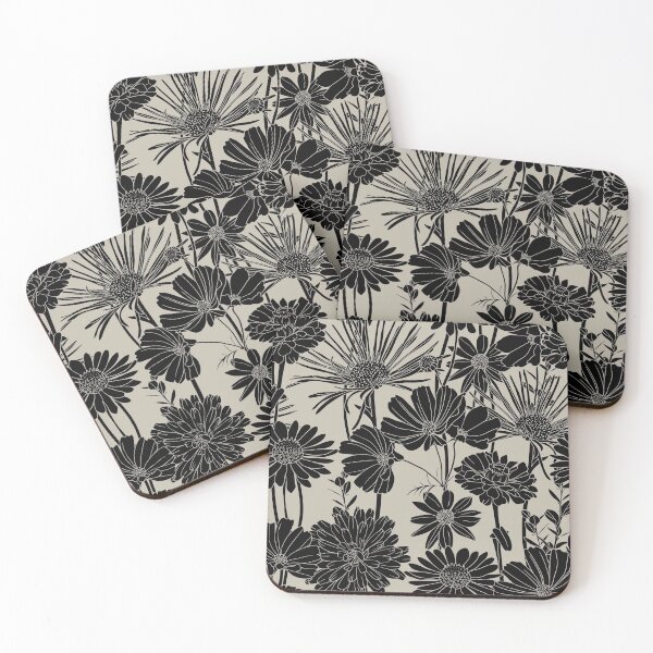 Item preview, Floral Printing, Black and Beige, Floral, Plant Drawing designed and sold by meggydesigns.