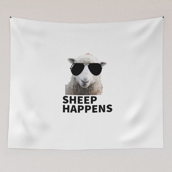 Item preview, SHEEP HAPPENS - FUNNY - SHEEP - FUNNY ANIMALS - ANIMAL LOVER  designed and sold by Tropical Blood.