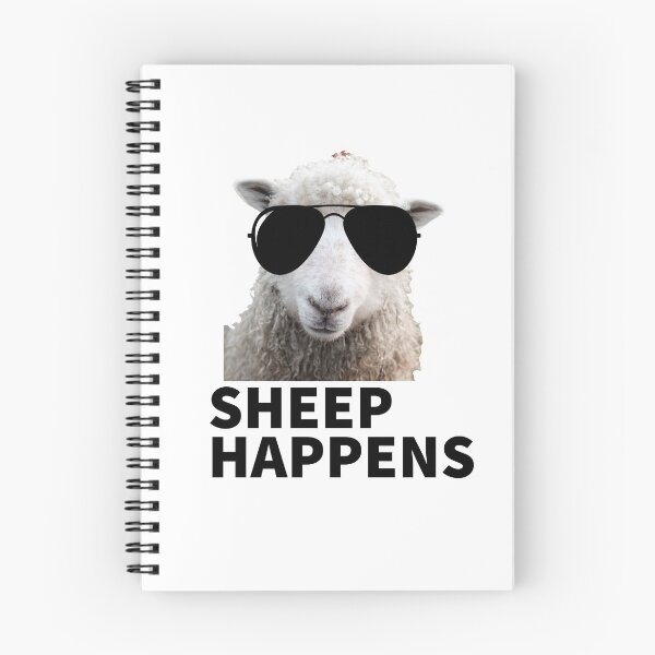 Item preview, SHEEP HAPPENS - FUNNY - SHEEP - FUNNY ANIMALS - ANIMAL LOVER  designed and sold by Tropical Blood.