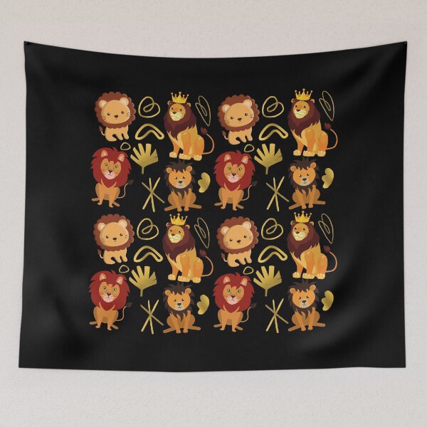 Item preview, Cute Lion Animal Pattern designed and sold by RobomShop.