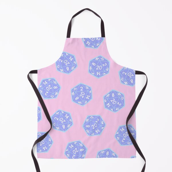 Twenty Sided Dice Pattern in Pastels Apron