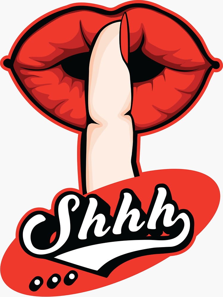Shhh... Sticker for Sale by SLDE Designs | Redbubble
