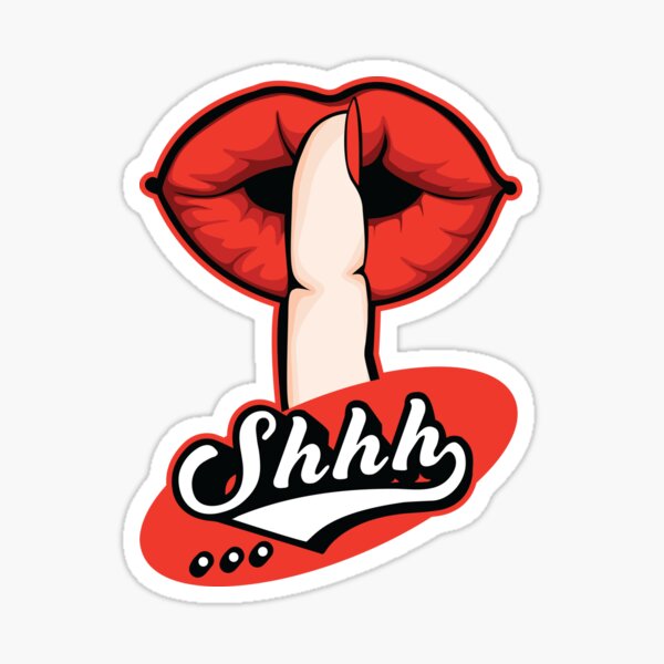 Shhh… Sticker for Sale by AlexIvyArt