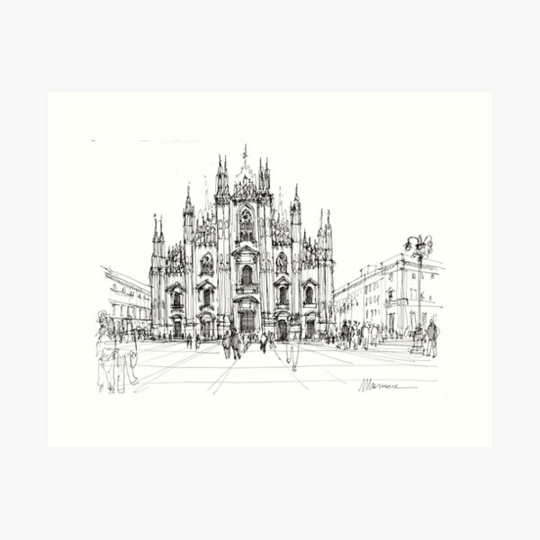 Item preview, Duomo di Milano - schizzo designed and sold by Luca  Massone.