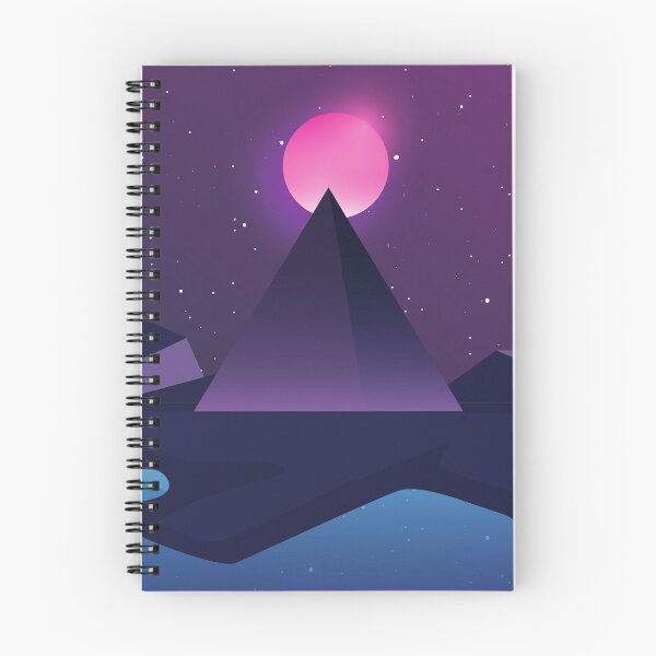 Artikelvorschau, Retro 80s Sunrise Purple Pyramid  entworfen und verkauft von Uttershirt.
