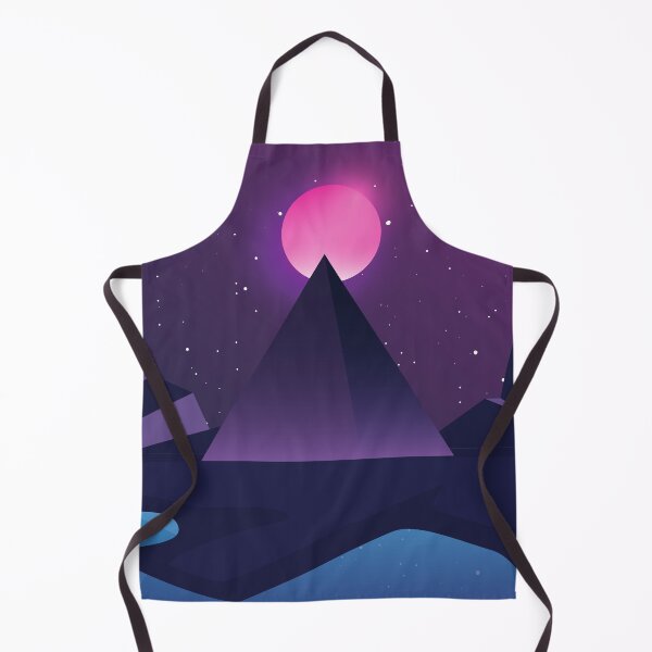 Aperçu de l'œuvre Retro 80s Sunrise Purple Pyramid  créée et vendue par Uttershirt.