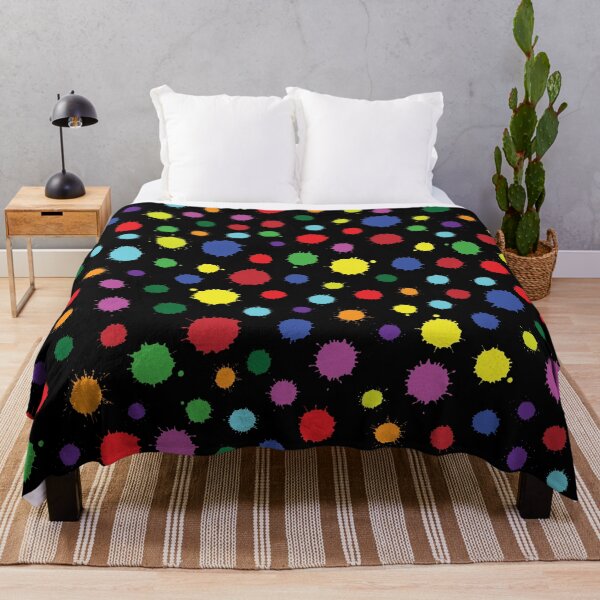 Item preview, random drops of watercolor seamless pattern on a black background  designed and sold by Tanya-GR.